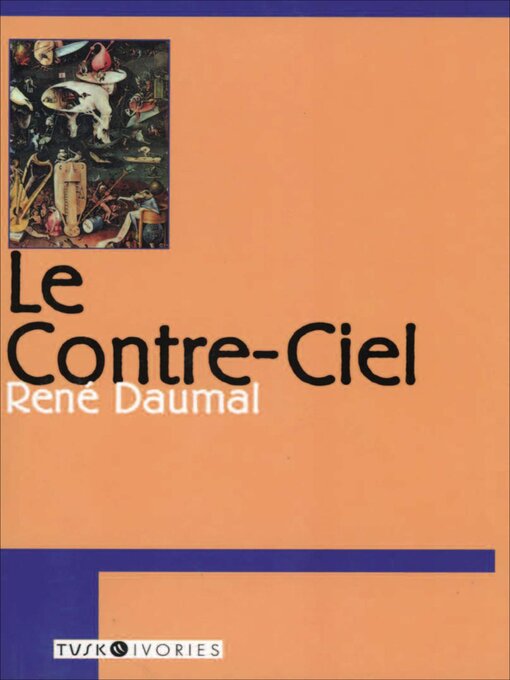 Title details for Le Contre-ciel by Rene Daumal - Available